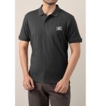 Interlock Black Polo shirt with Custom Logo