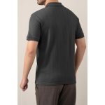 Interlock Black Polo shirt with Custom Logo - Image 2