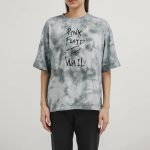 Women's Grey Tie Dye Oversized Tee