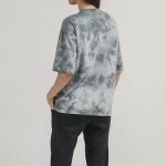 Women's Grey Tie Dye Oversized Tee - Image 2