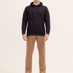 Men Purple Basic Hoodie