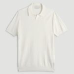 Linen Blend Polo Shirt for Men - Image 3