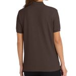 Womens Short Sleeve Polo Shirt - Brown - Image 2