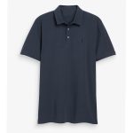 Blue Plain Short Sleeve Polo Shirts - Image 2