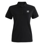 Ladies Black Ultrafine Polo Shirt