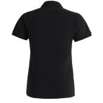 Ladies Black Ultrafine Polo Shirt - Image 2