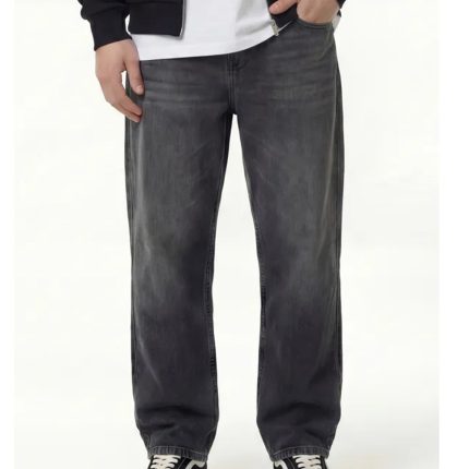 Men Grey Straight Fit Stretchable Jeans