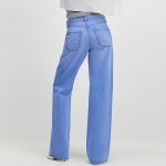 Ladies Blue Relaxed Straight Leg Jeans - Image 2