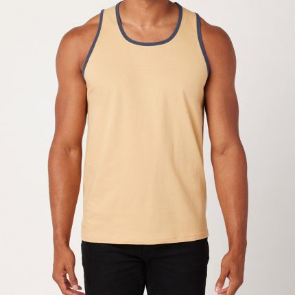 Men's Contrast Trim Tank Top
