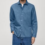 Regular fit denim shirt