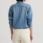 Women Blue Denim Shirt - Image 2