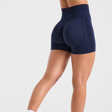 Women's Blue Seamless Shorts