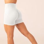 Women's White  Seamless Shorts