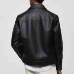 Faux-leather jacket with pockets - Image 2