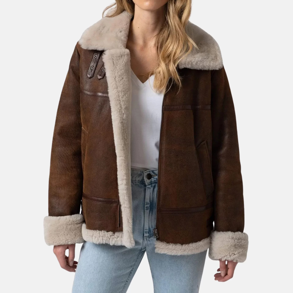 718 Sheepskin Leather Jacket Women’s - Image 1