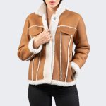 Women’s Shearling Brown Suede Leather Jacket