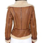 Women’s Real Brown Leather Jacket - Image 2