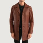 Brown Leather Coat