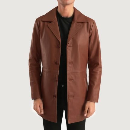 Brown Leather Coat