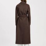 Women's Dark Brown Wool Coat - Image 2