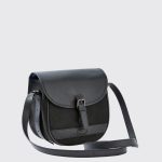 Ladies Leather Saddle bag - Black