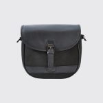 Ladies Leather Saddle bag - Black - Image 2