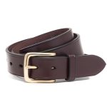 Classic Buckle Hide Leather Belt