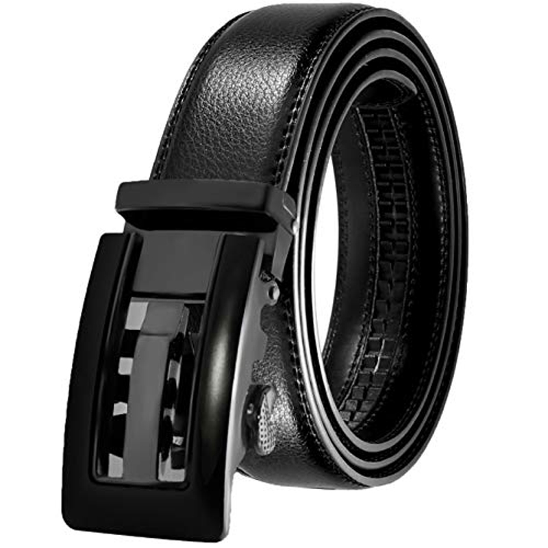 778 Men's Black Leather Belt Automatic Buckle - Image 1